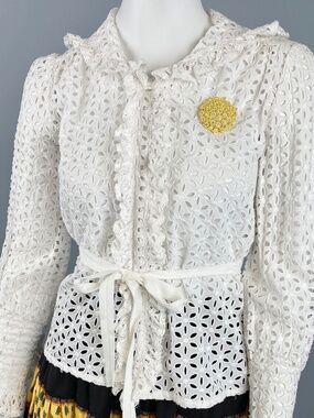 Anna Sui Cotton Eyelet Blouse